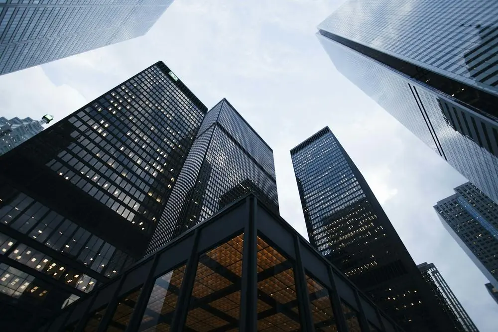 Residential and commercial buildings with shared common areas